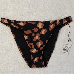 SHADE & SHORE Leopard Print Bikini Bottoms, size Large 12-14, New With Tags NWT